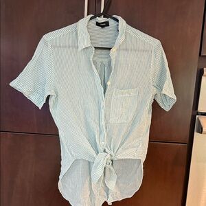 Theory front tie top